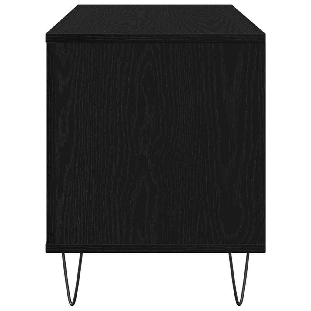 Armário para discos de vinil Carvalho preto 100 x 38 x 48 cm