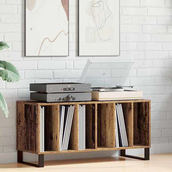 Armário para discos de vinil Madeira antiga 100 x 38 x 48 cm