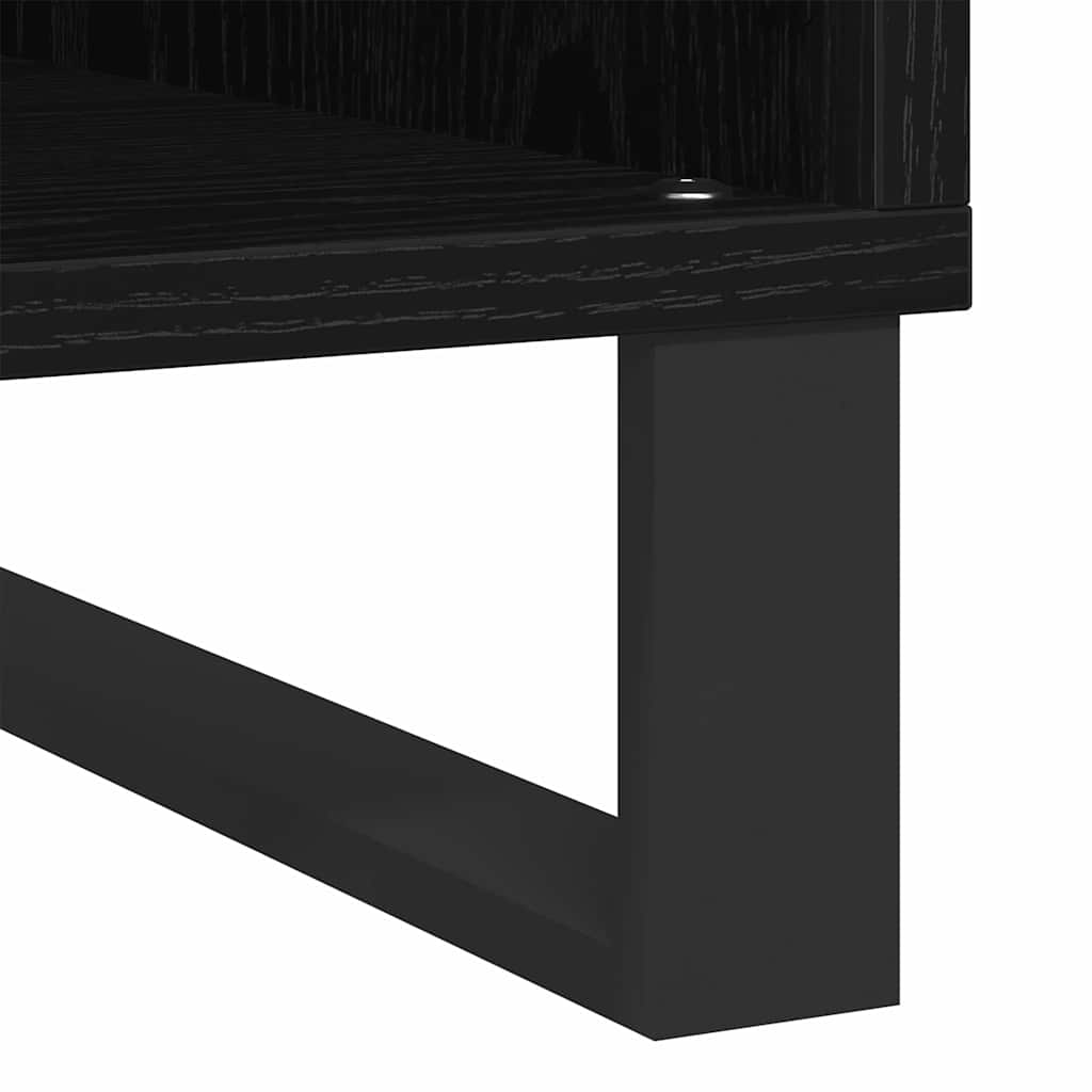 Armário para discos de vinil Carvalho preto 100 x 38 x 48 cm