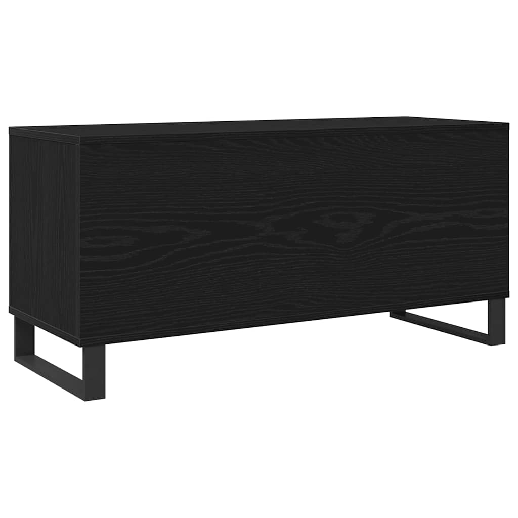 Armário para discos de vinil Carvalho preto 100 x 38 x 48 cm