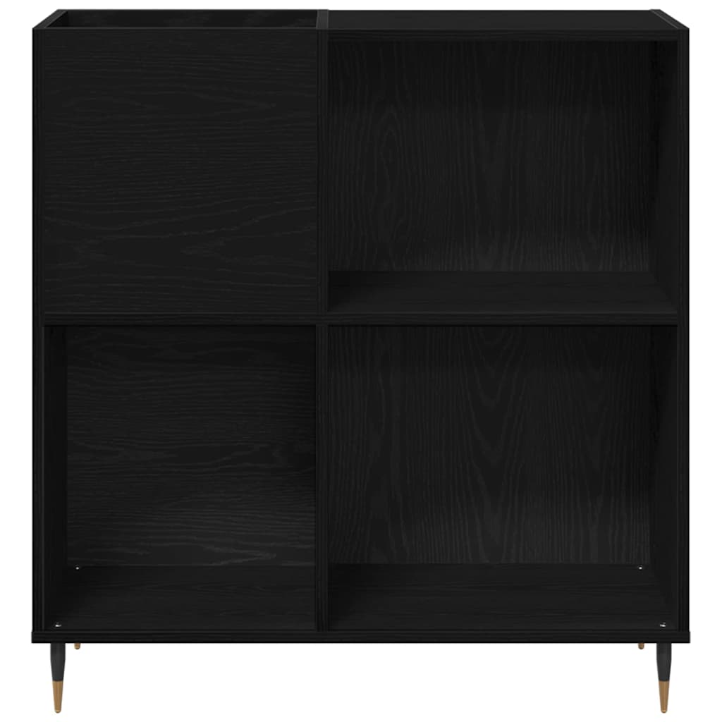 Armário para discos de vinil Carvalho preto 85 x 38 x 89 cm
