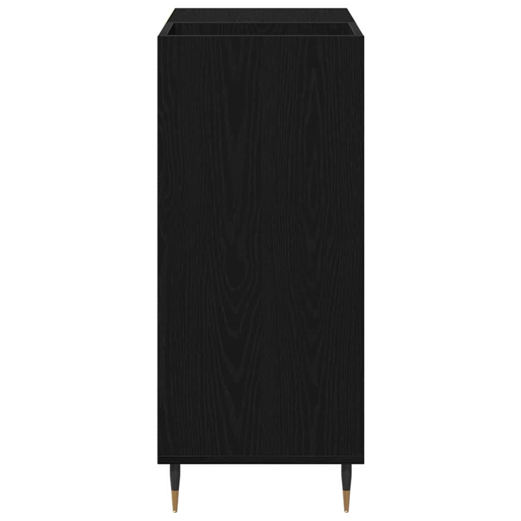 Armário para discos de vinil Carvalho preto 85 x 38 x 89 cm