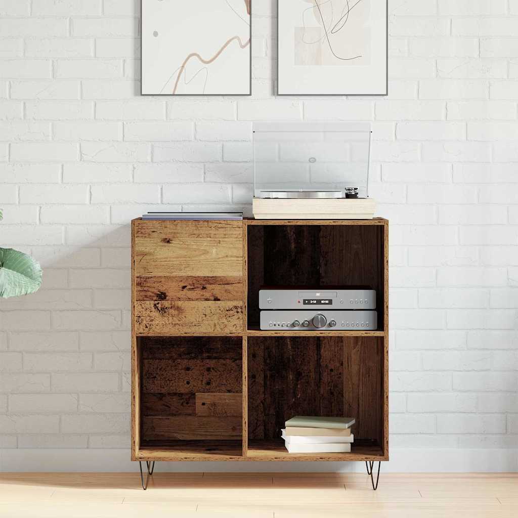 Armário para discos de vinil carvalho artisiano 85 x 38 x 89 cm
