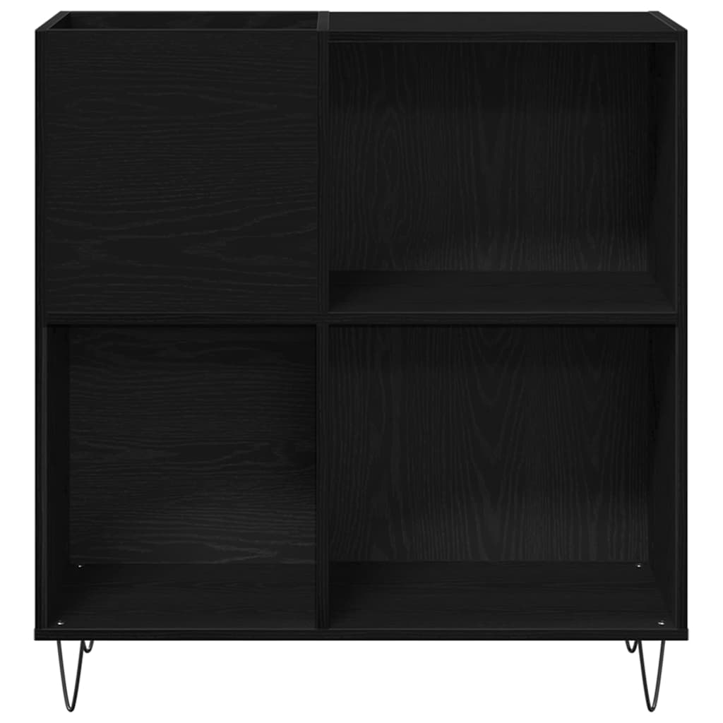 Armário para discos de vinil Carvalho preto 85 x 38 x 89 cm