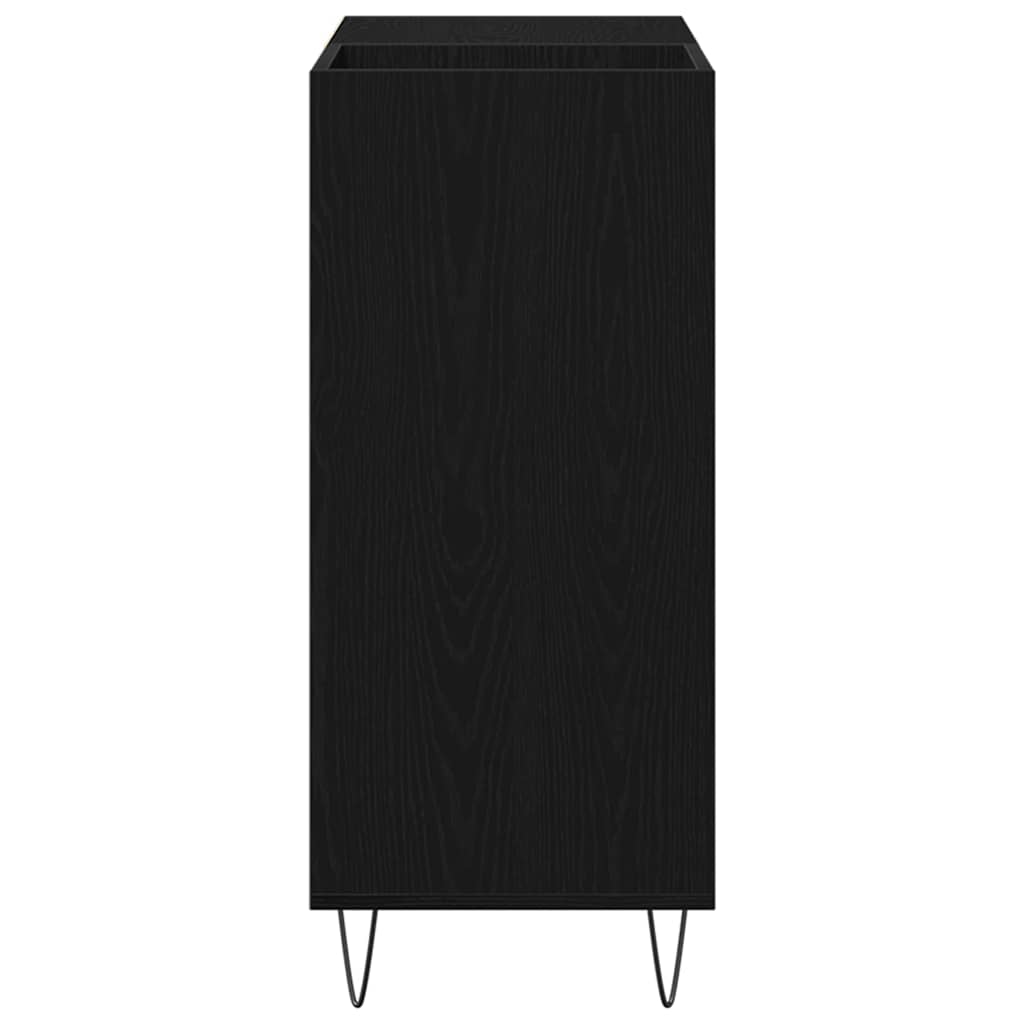 Armário para discos de vinil Carvalho preto 85 x 38 x 89 cm