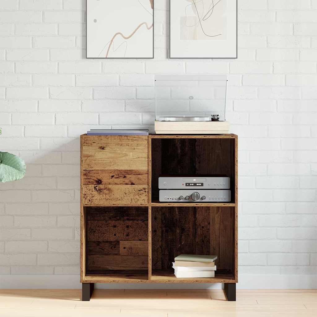 Armário para discos de vinil carvalho artisiano 85 x 38 x 89 cm