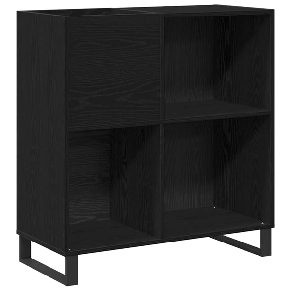 Armário para discos de vinil Carvalho preto 85 x 38 x 89 cm