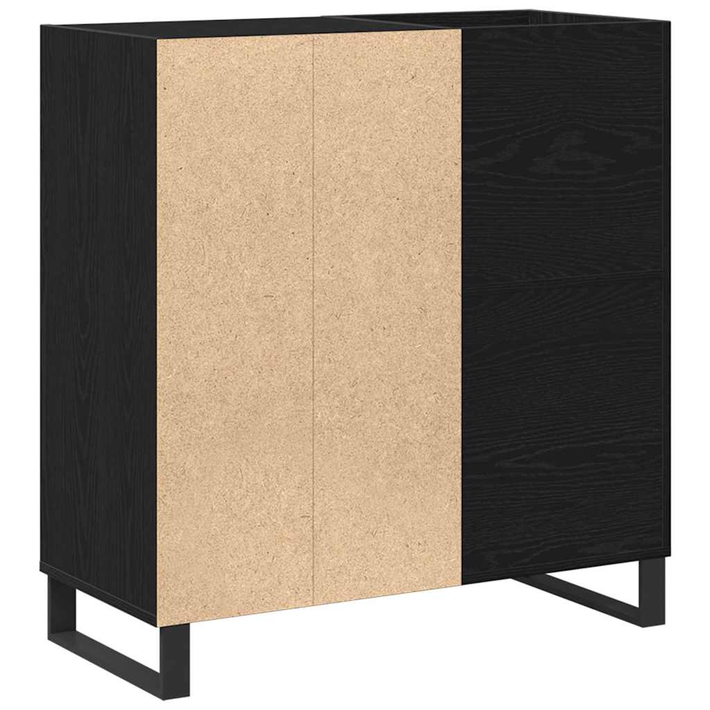 Armário para discos de vinil Carvalho preto 85 x 38 x 89 cm