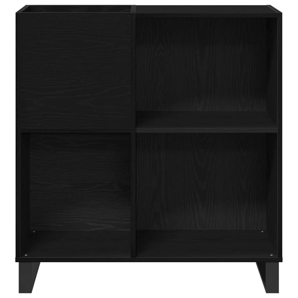 Armário para discos de vinil Carvalho preto 85 x 38 x 89 cm