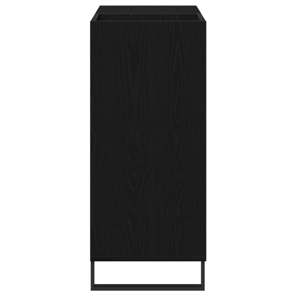 Armário para discos de vinil Carvalho preto 85 x 38 x 89 cm