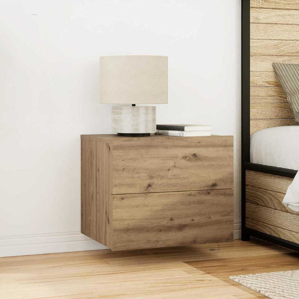 Armário de Cama Montado na Parede 2 pcs carvalho artisiano