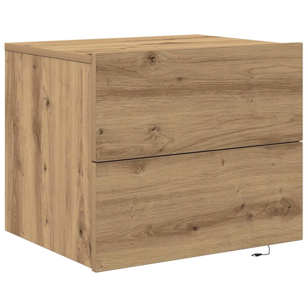 Armário de Cama Montado na Parede 2 pcs carvalho artisiano