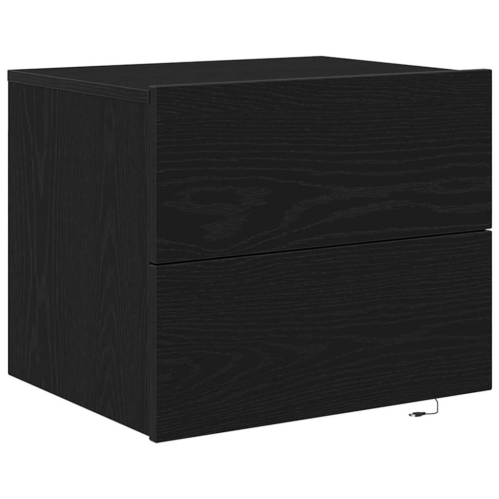 Armário de Cama Montado na Parede with 2 pcs Carvalho preto