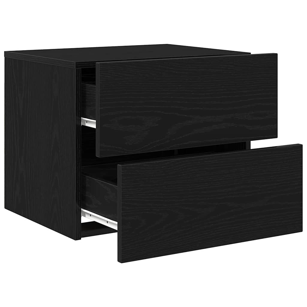 Armário de Cama Montado na Parede with 2 pcs Carvalho preto