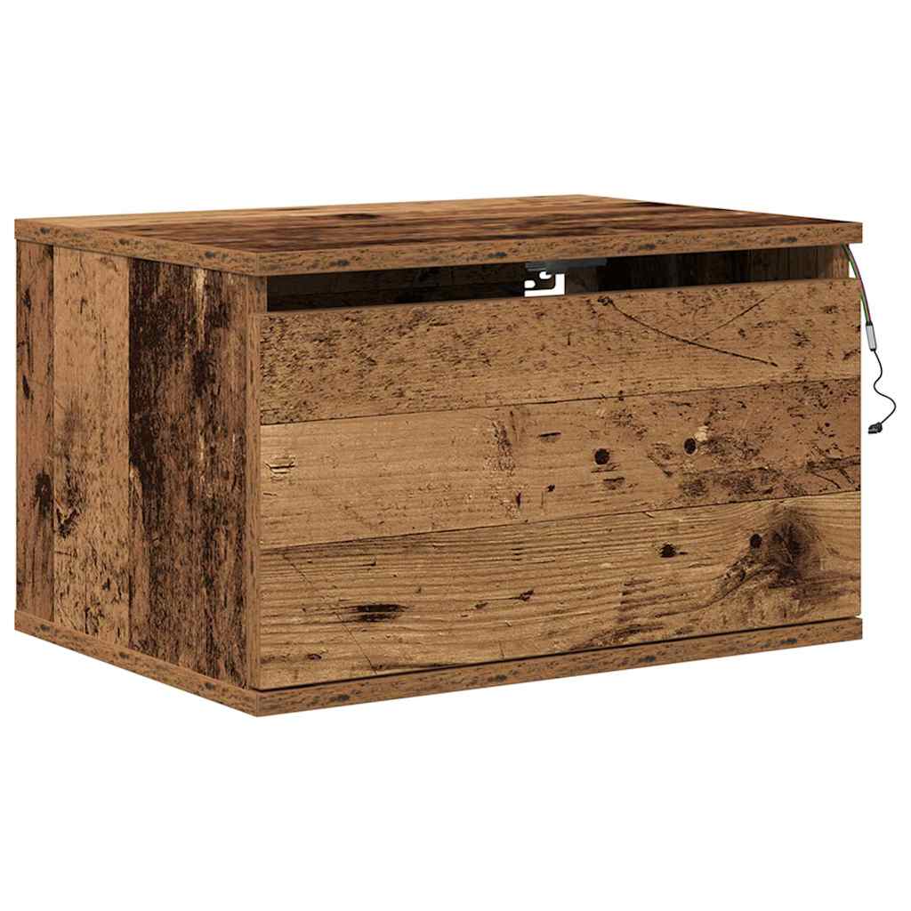 Armário de Cama Montado na Parede with 2 pcs Madeira antiga