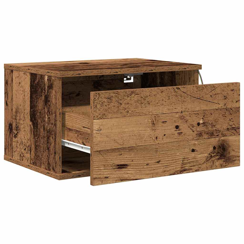 Armário de Cama Montado na Parede with 2 pcs Madeira antiga