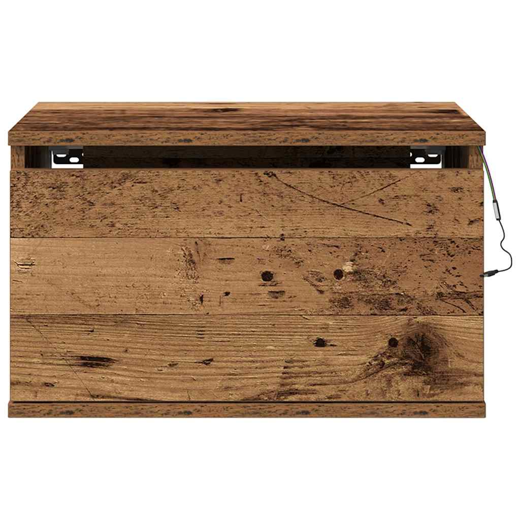 Armário de Cama Montado na Parede with 2 pcs Madeira antiga