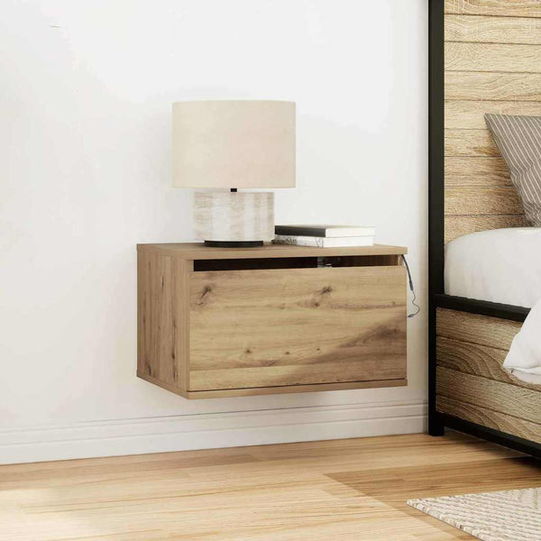 Armário de Cama Montado na Parede 2 pcs carvalho artisiano