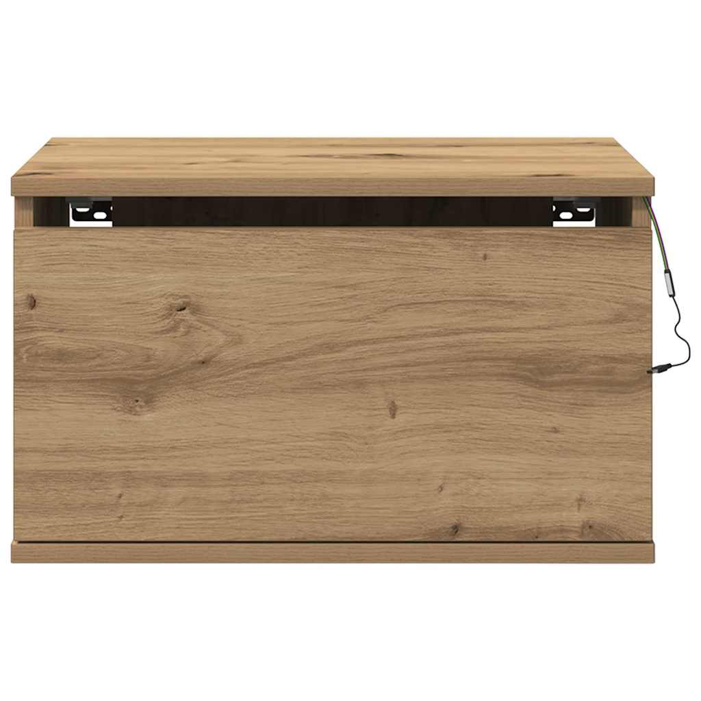 Armário de Cama Montado na Parede 2 pcs carvalho artisiano