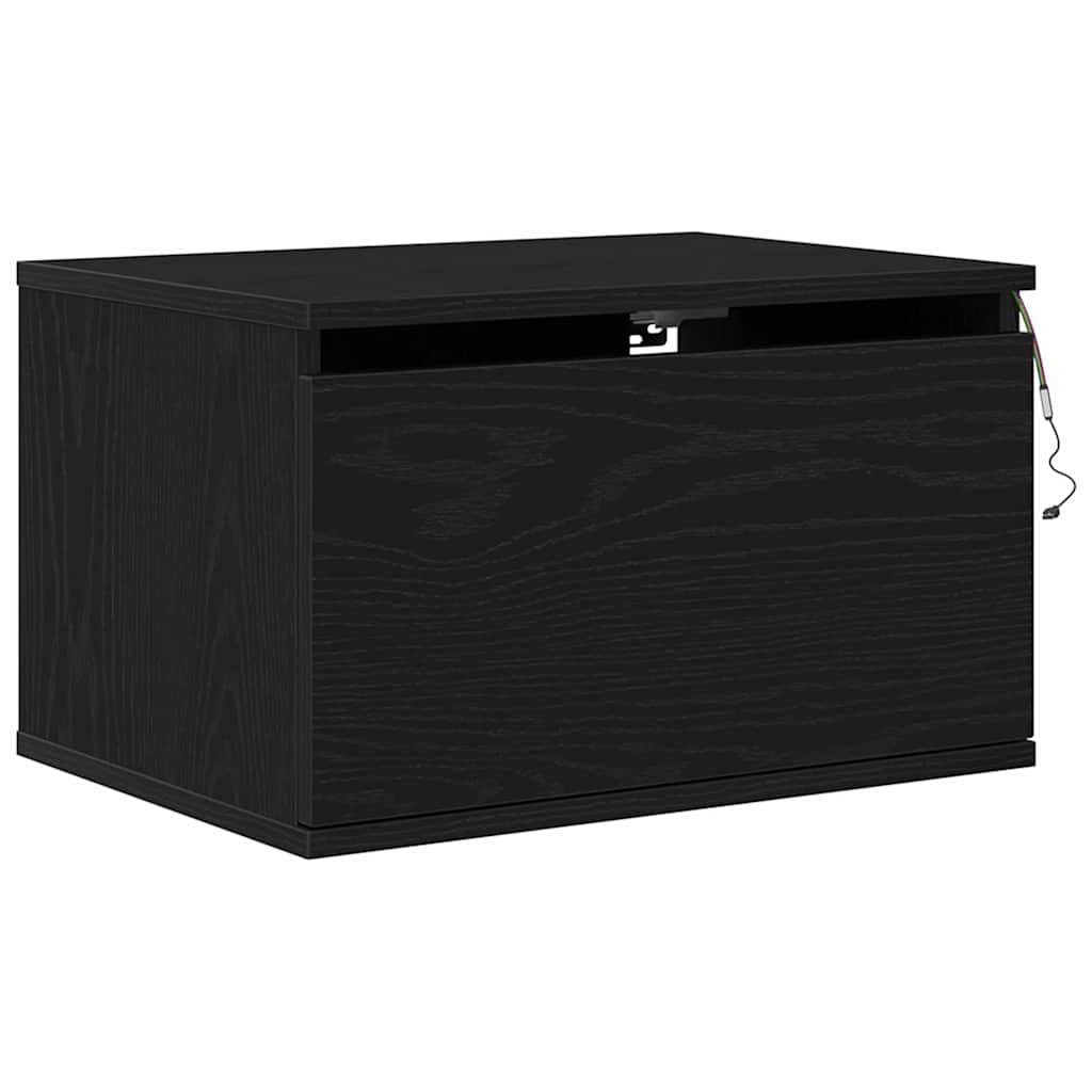 Armário de Cama Montado na Parede with 2 pcs Carvalho preto