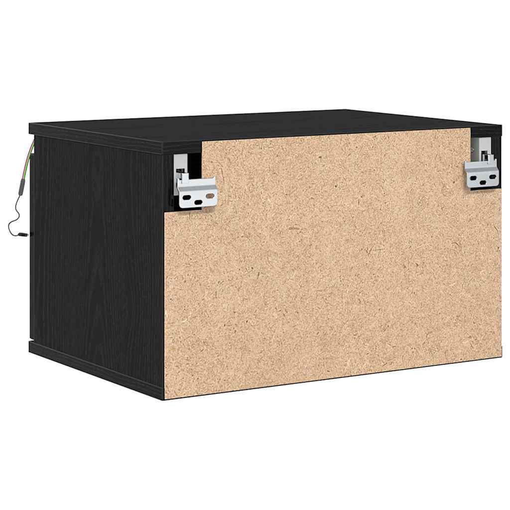 Armário de Cama Montado na Parede with 2 pcs Carvalho preto