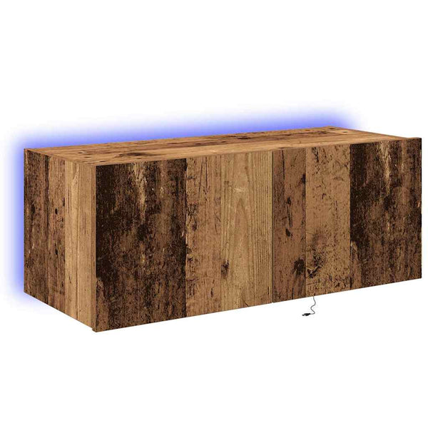 Armário de TV de Parede Madeira antiga 80 x 35 x 31 cm