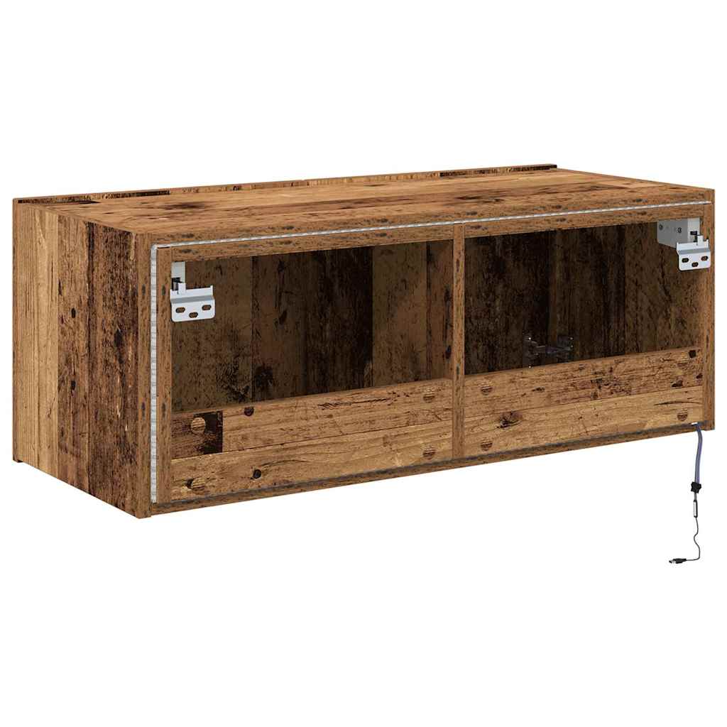 Armário de TV de Parede Madeira antiga 80 x 35 x 31 cm