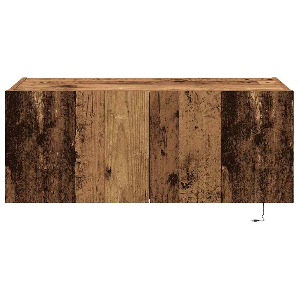 Armário de TV de Parede Madeira antiga 80 x 35 x 31 cm