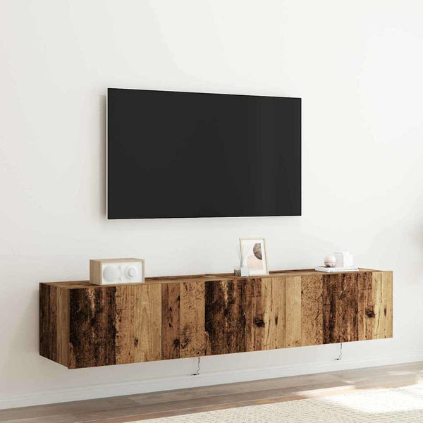 Armário de TV de Parede Madeira antiga 80 x 35 x 31 cm
