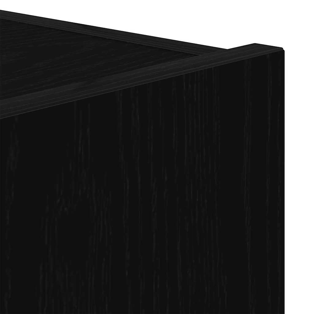 Armário de TV de Parede Carvalho preto 80 x 35 x 31 cm