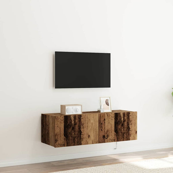 Armário de TV de Parede Madeira antiga 100 x 35 x 31 cm