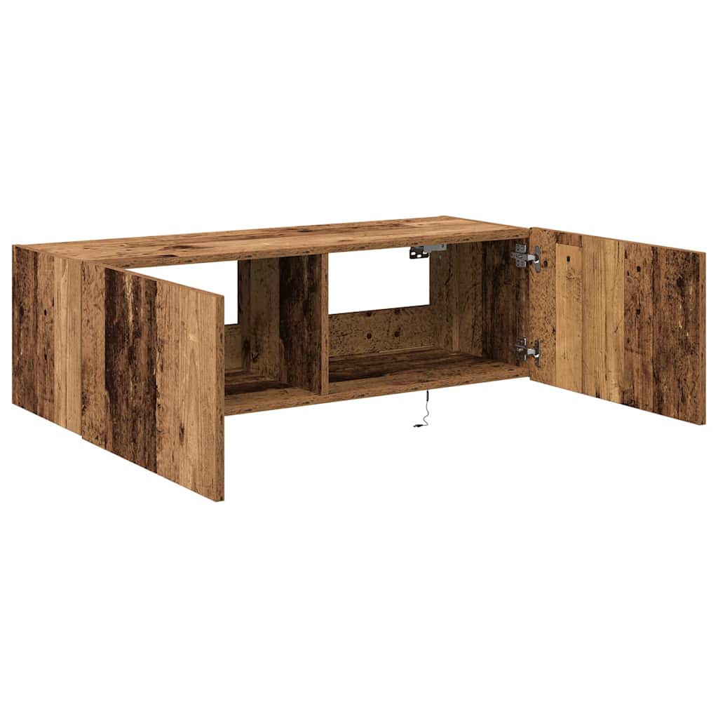 Armário de TV de Parede Madeira antiga 100 x 35 x 31 cm