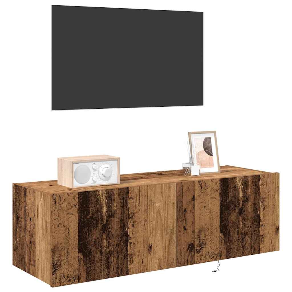 Armário de TV de Parede Madeira antiga 100 x 35 x 31 cm