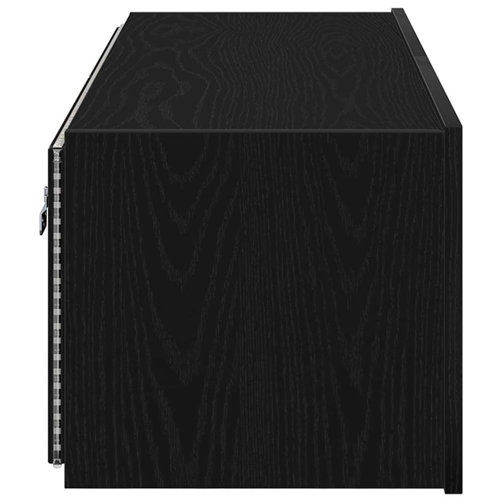 Armário de TV de Parede Carvalho preto 100 x 35 x 31 cm