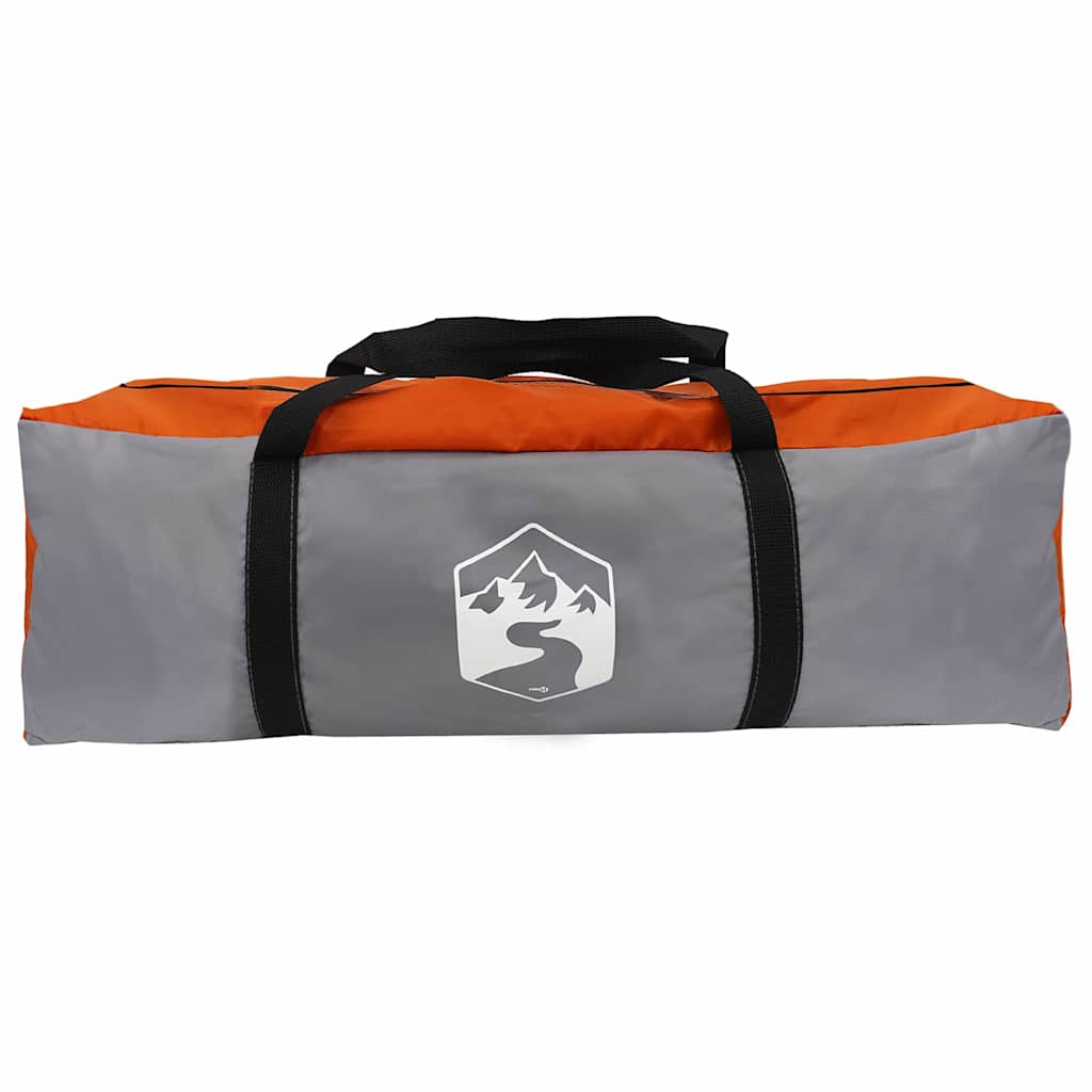 Tenda para arrumação de bicicletas com telhado Cinza e Laranja