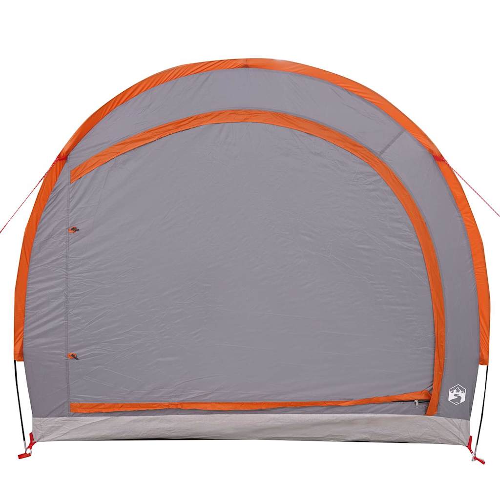Tenda para arrumação de bicicletas com telhado Cinza e Laranja