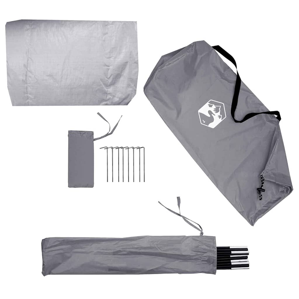 Tenda para arrumação de bicicletas com telhado Cinza e Laranja