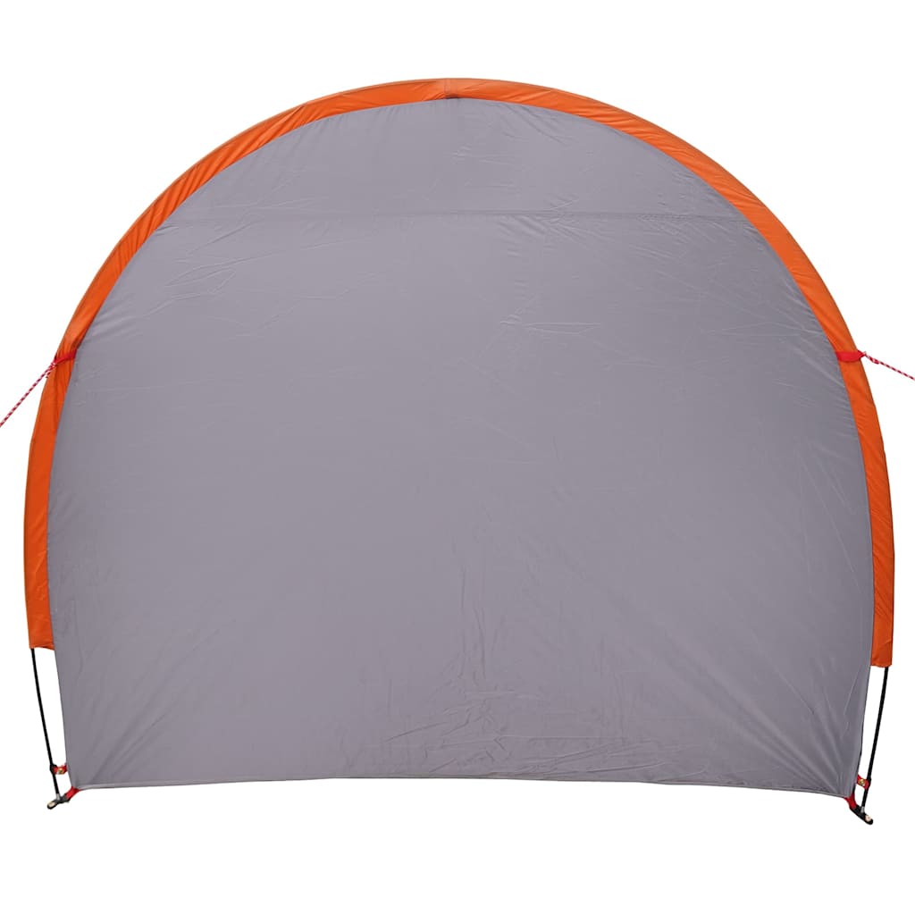 Tenda para arrumação de bicicletas com telhado Cinza e Laranja