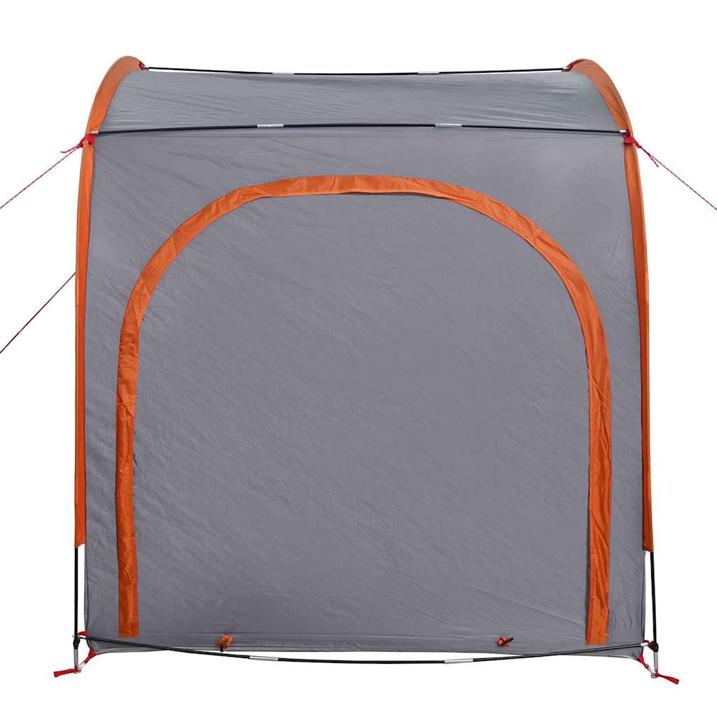 Tenda para arrumação de bicicletas com telhado Cinza e Laranja