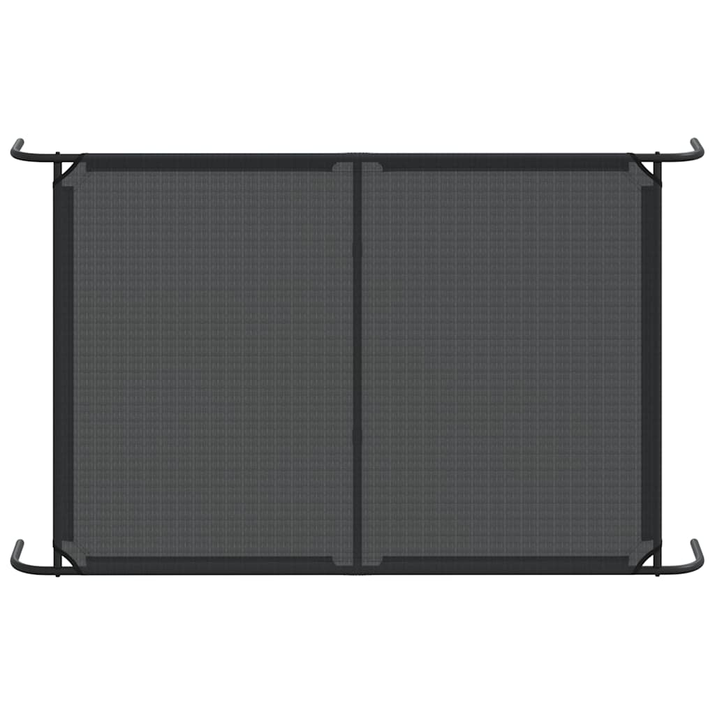 Cama para cães elevada 150x90x20 cm Textilene e aço preto