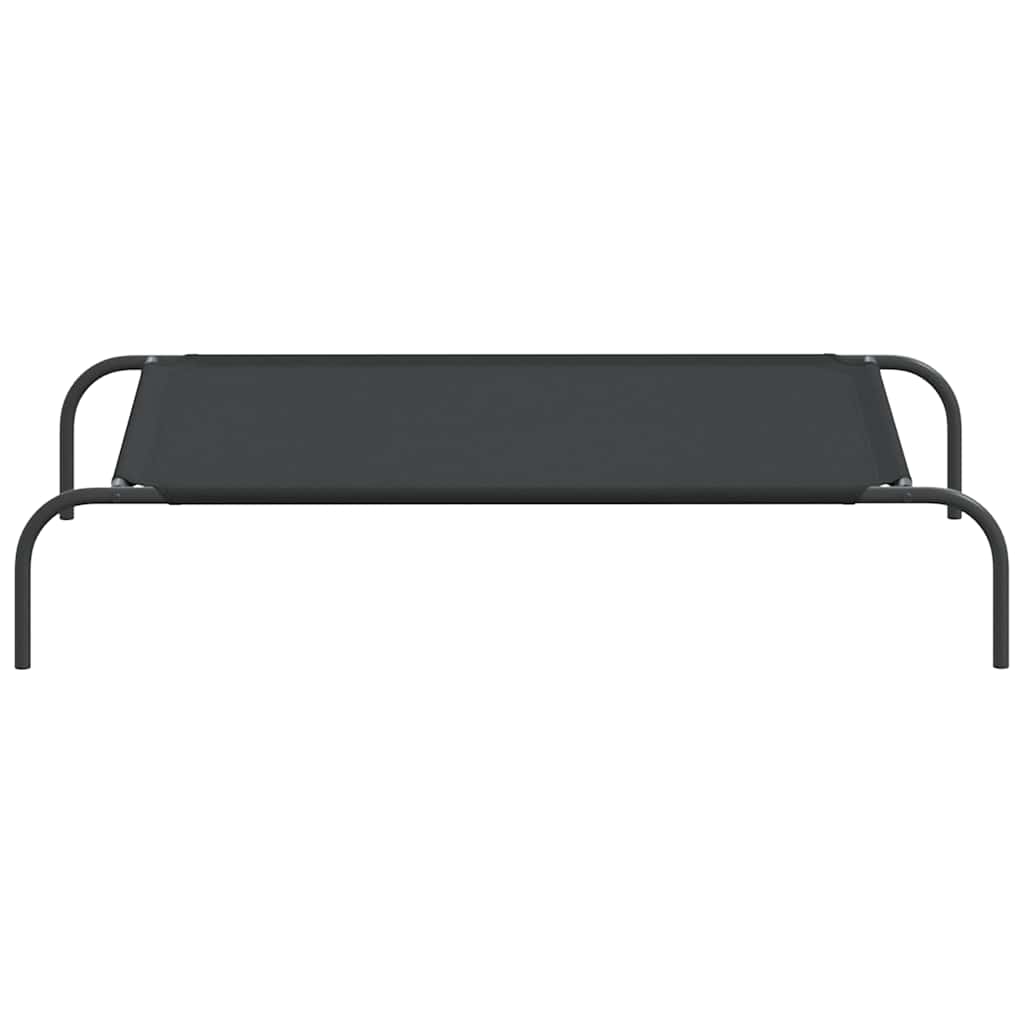 Cama para cães elevada 110x65x20 cm tecido oxford e aço preto