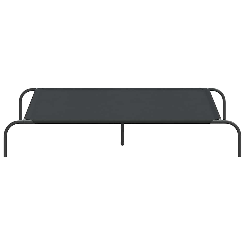 Cama para cães elevada 130x80x20cm tecido oxford e aço preto
