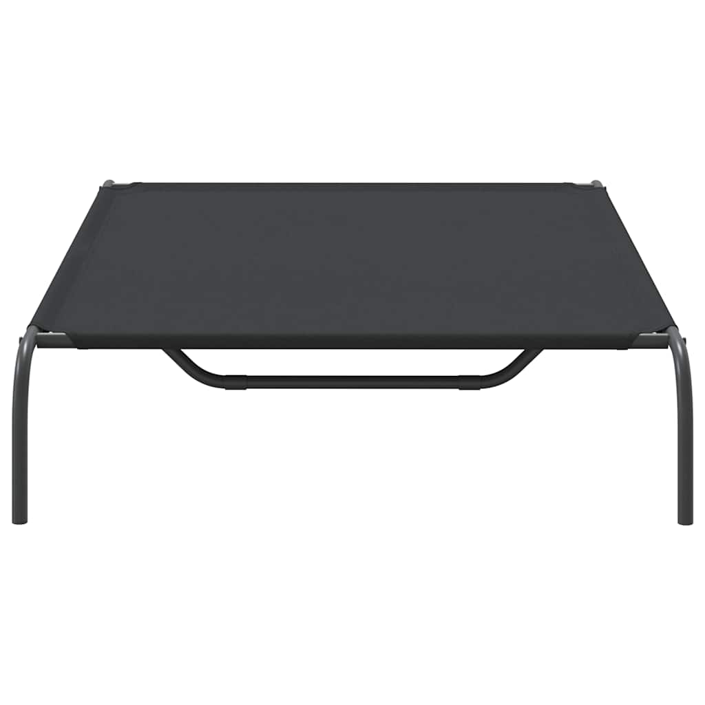 Cama para cães elevada 130x80x20cm tecido oxford e aço preto