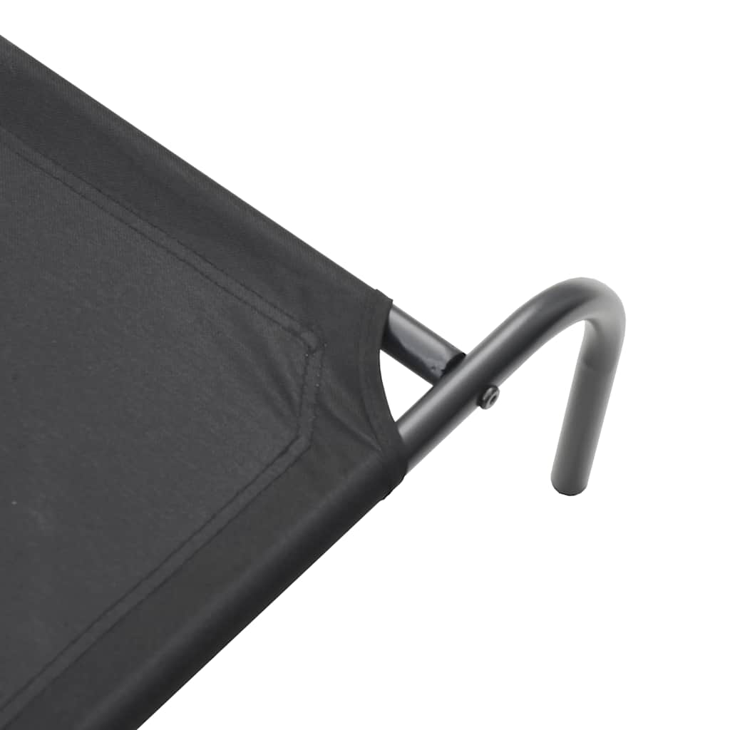 Cama para cães elevada 130x80x20cm tecido oxford e aço preto