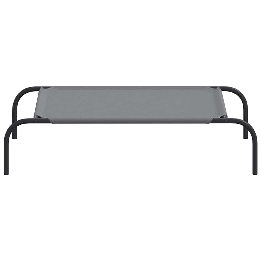 Cama para cães elevada 90x50x20cm tecido oxford e aço cinzento