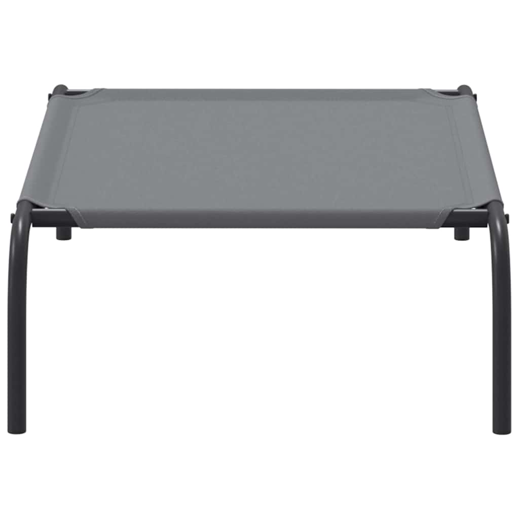 Cama para cães elevada 90x50x20cm tecido oxford e aço cinzento