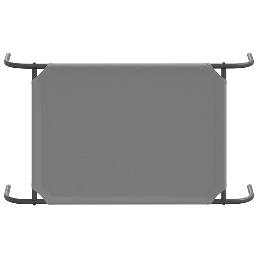 Cama para cães elevada 90x50x20cm tecido oxford e aço cinzento