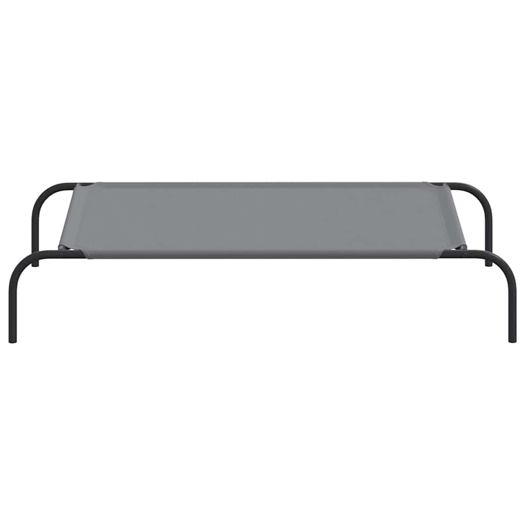 Cama para cães elevada 110x65x20cm tecido oxford e aço cinzento