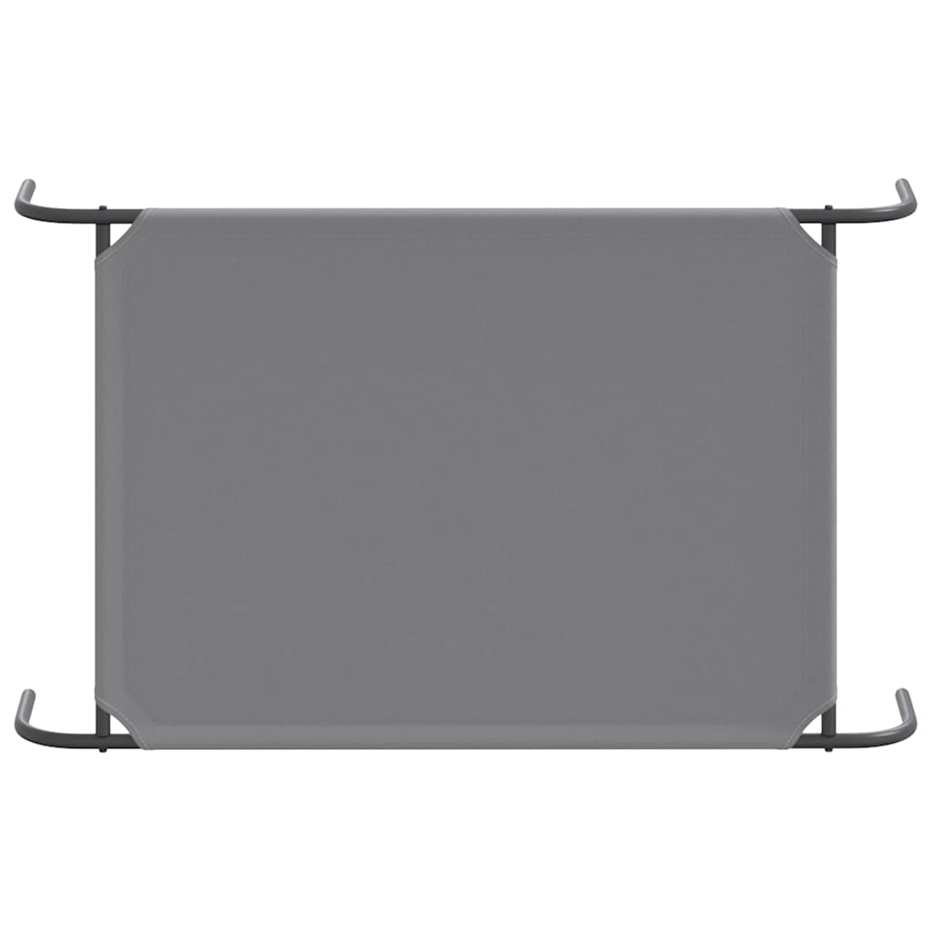 Cama para cães elevada 110x65x20cm tecido oxford e aço cinzento