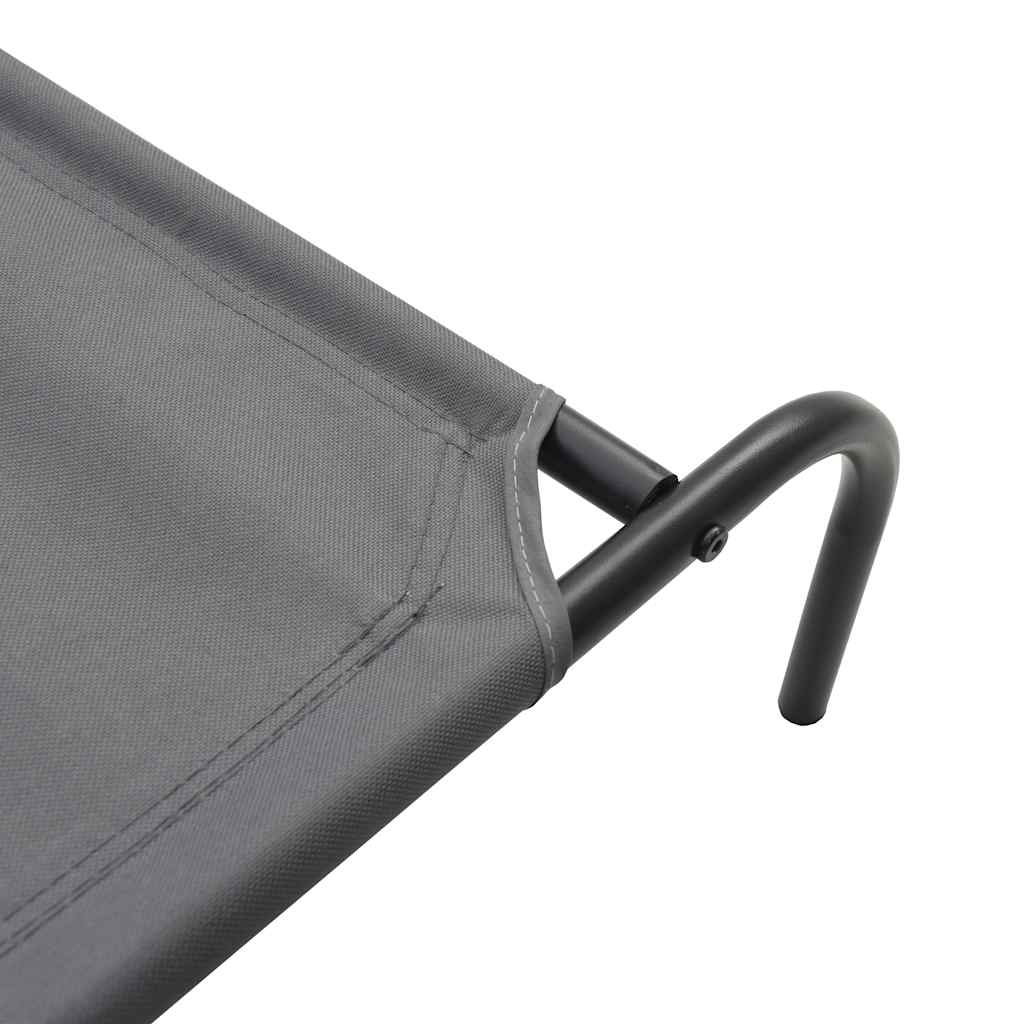 Cama para cães elevada 110x65x20cm tecido oxford e aço cinzento
